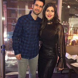 Dramatic black bell sleeve shirt